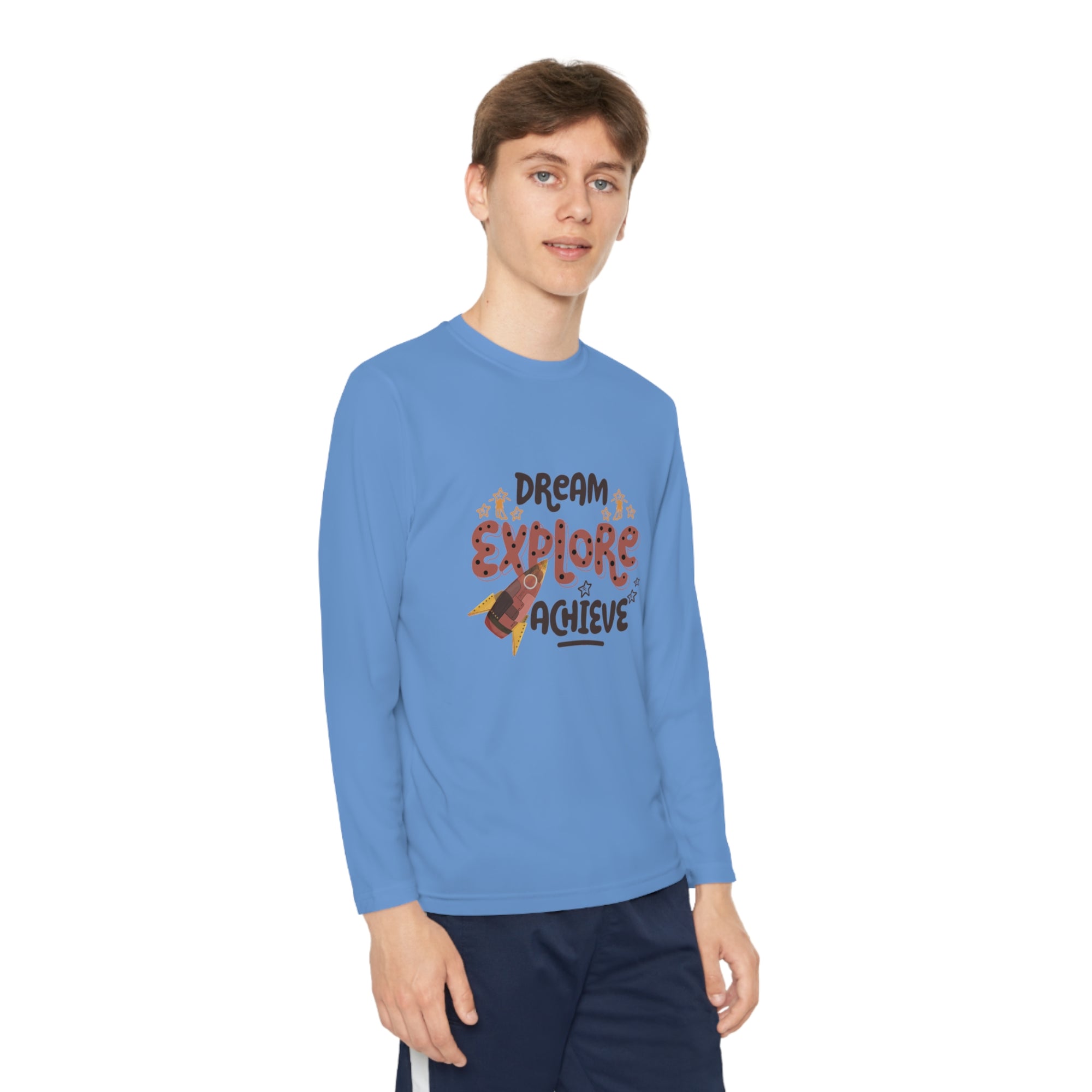 Youth Long Sleeve Competitor Tee - Dream, Explore, and Achieve