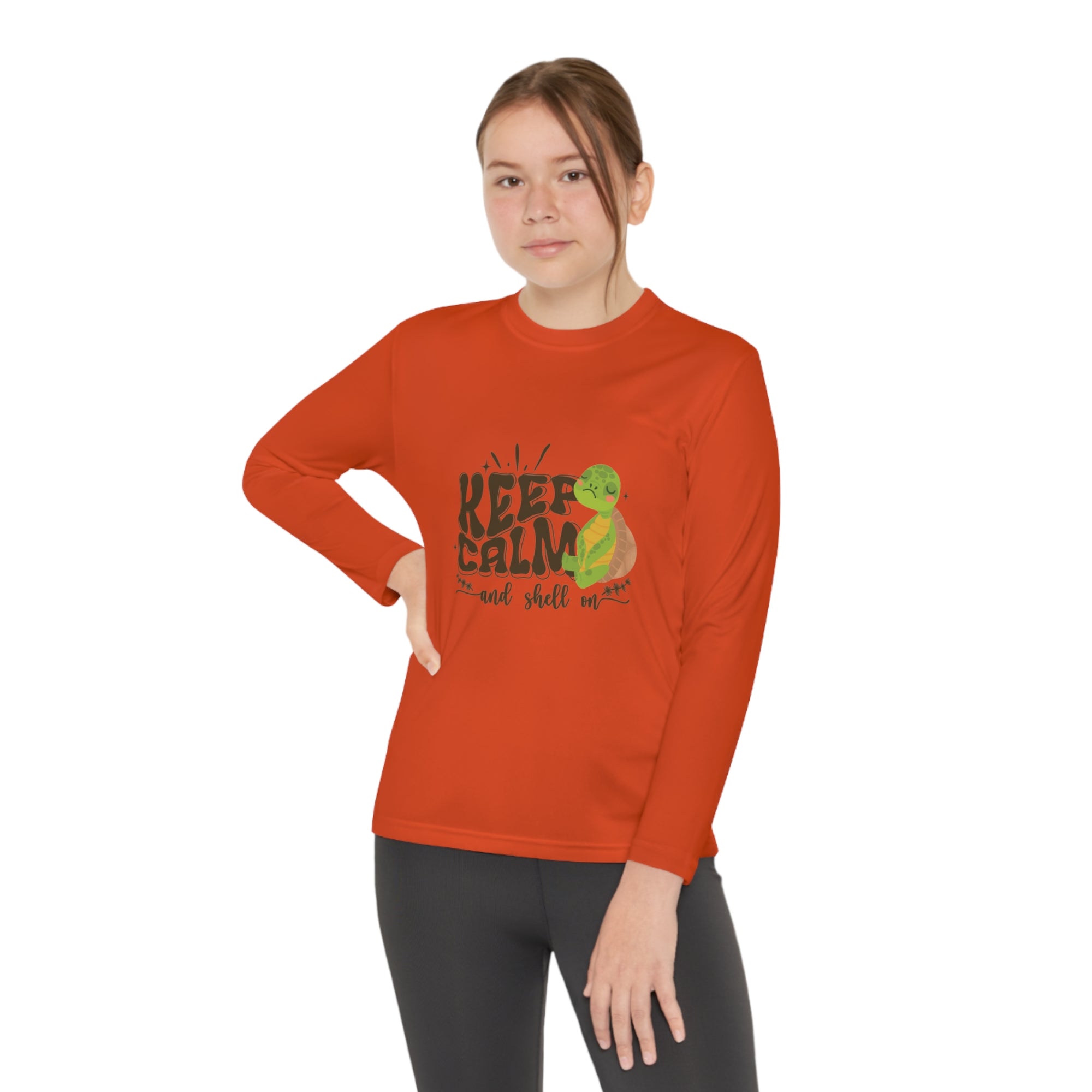 Youth Long Sleeve Competitor Tee - Keep Calm and Shell On