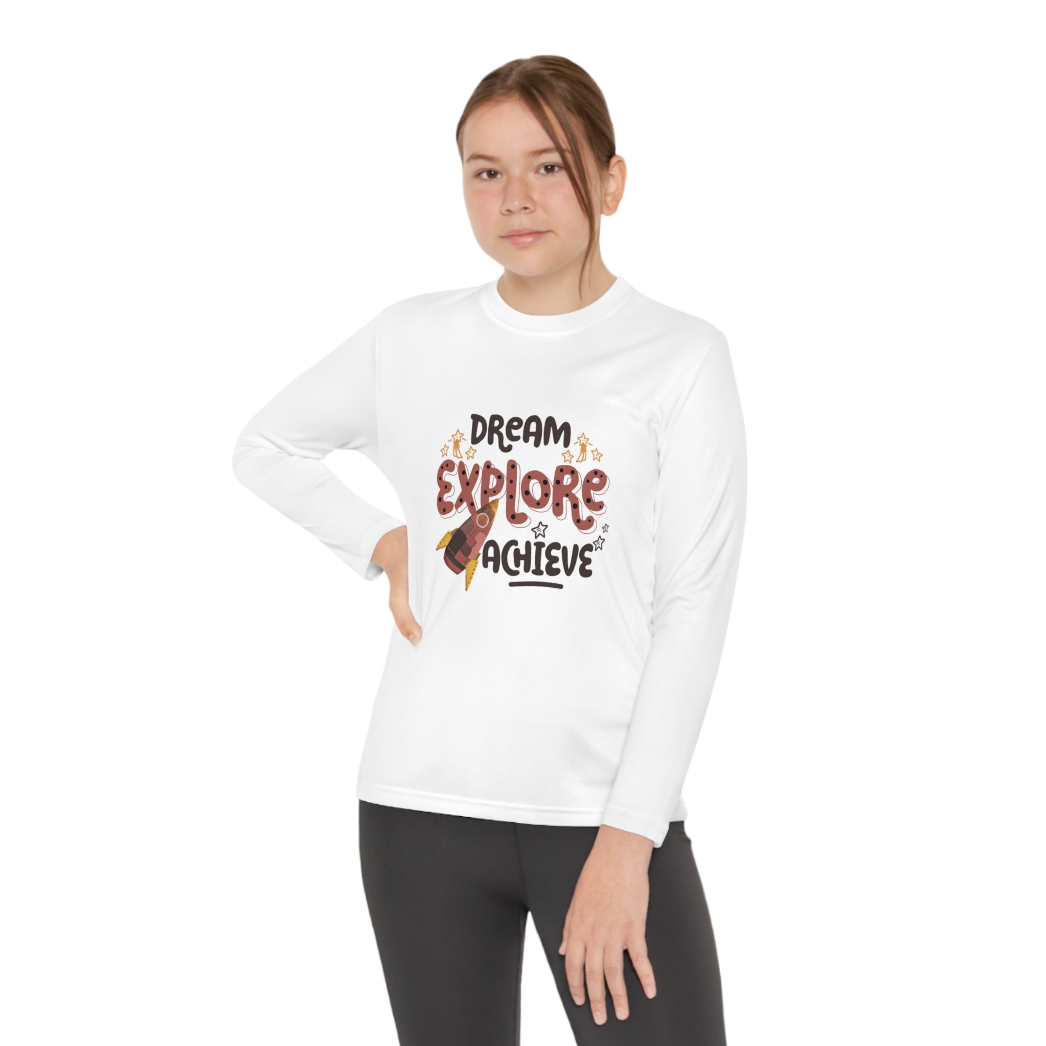 Youth Long Sleeve Competitor Tee - Dream, Explore, and Achieve