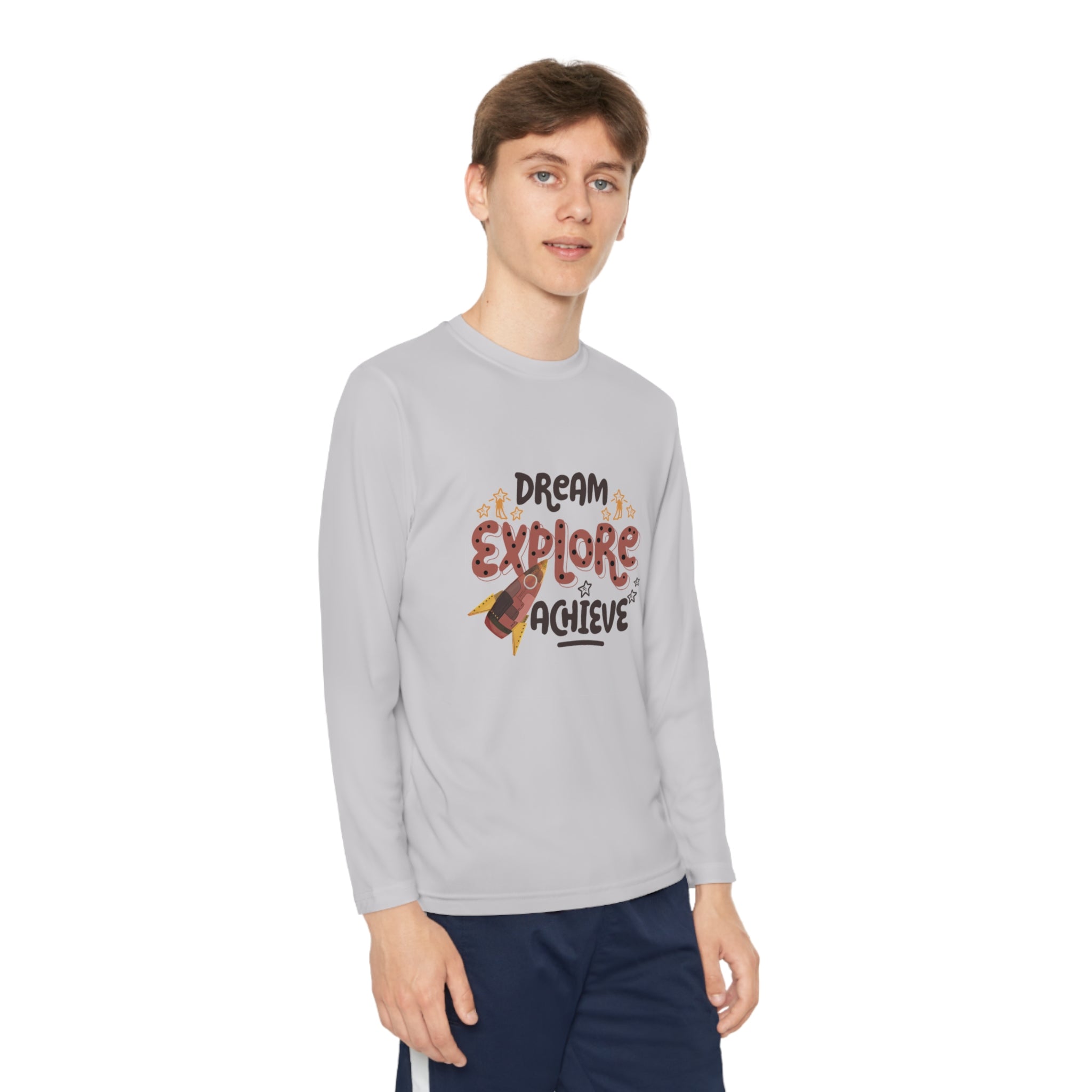 Youth Long Sleeve Competitor Tee - Dream, Explore, and Achieve