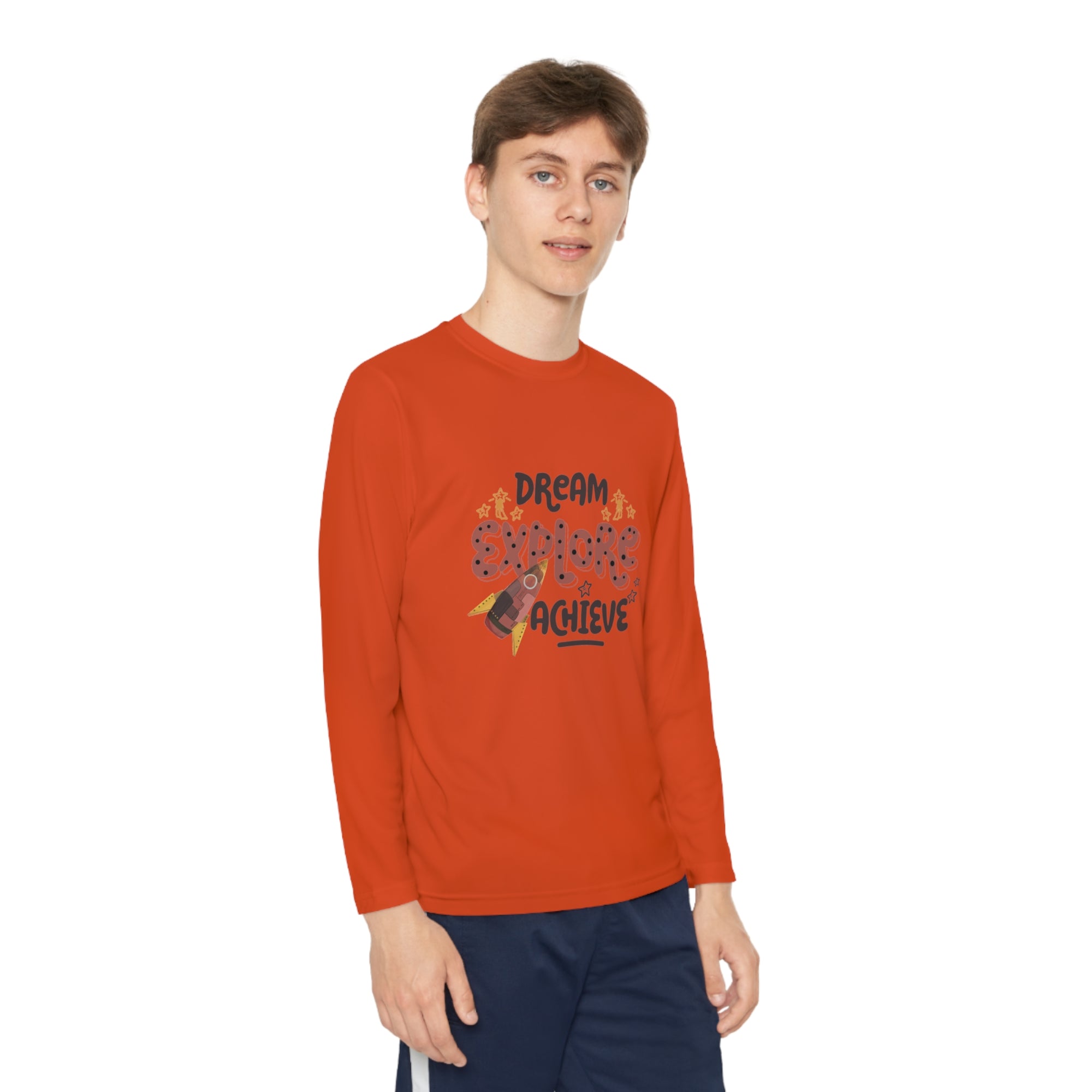 Youth Long Sleeve Competitor Tee - Dream, Explore, and Achieve