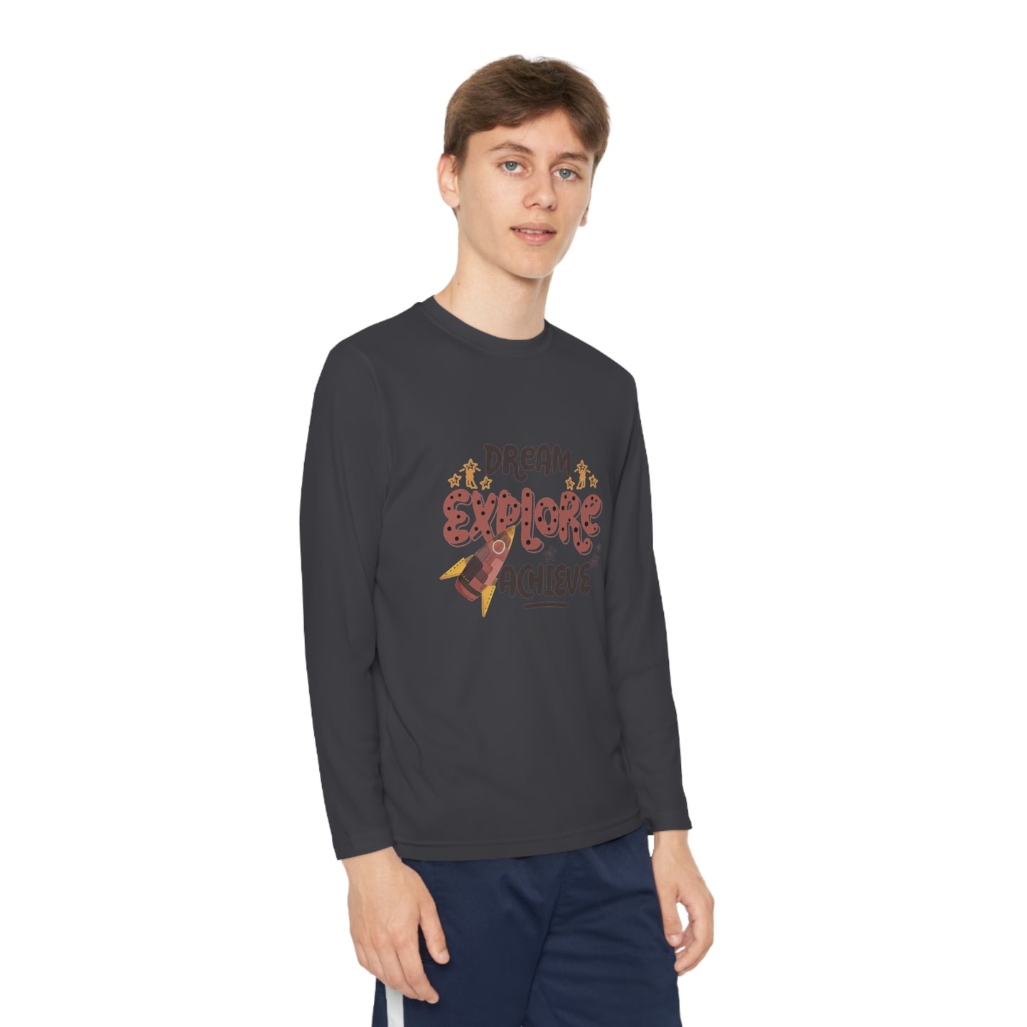 Youth Long Sleeve Competitor Tee - Dream, Explore, and Achieve
