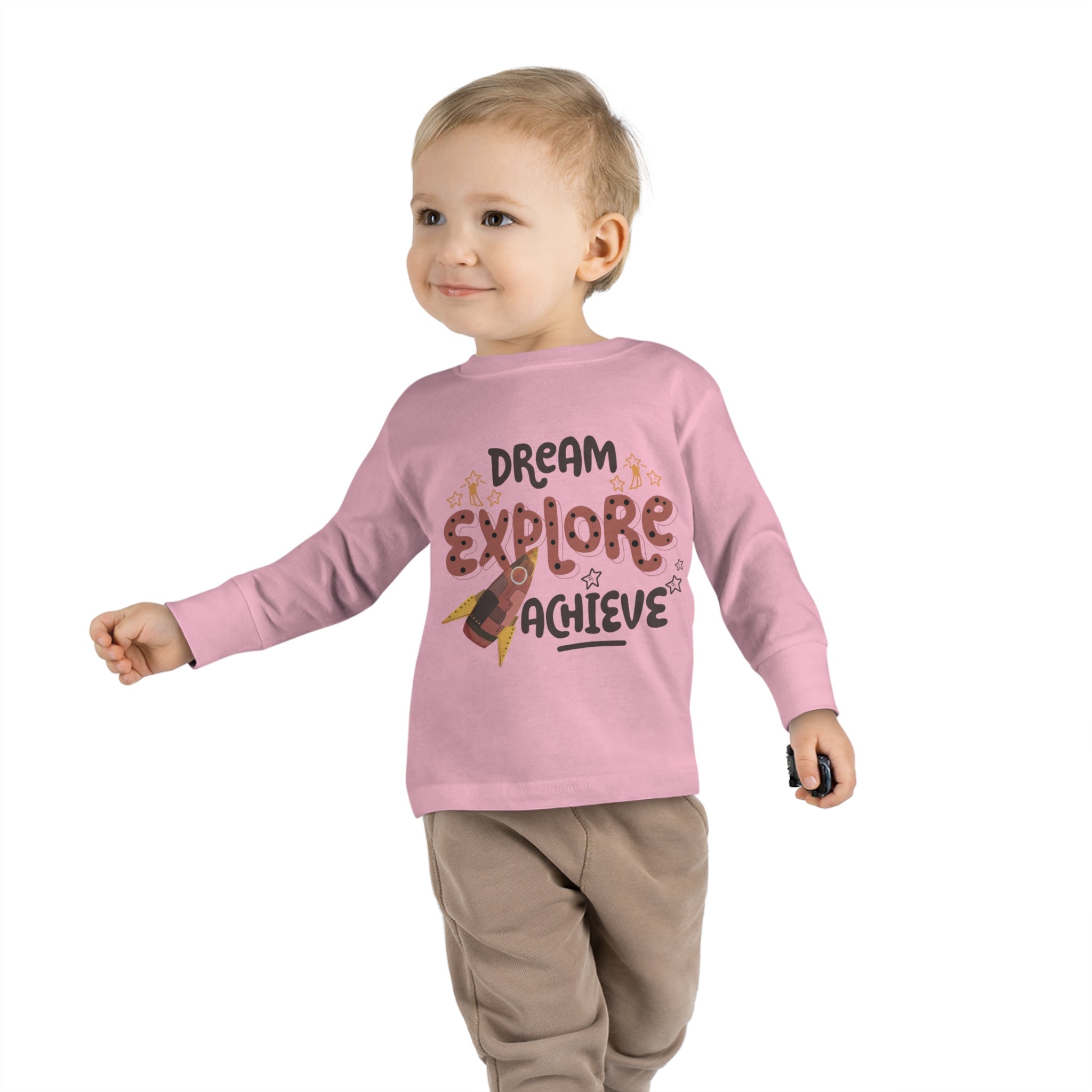 Toddler Long Sleeve Tee - Dream, Explore & Achieve