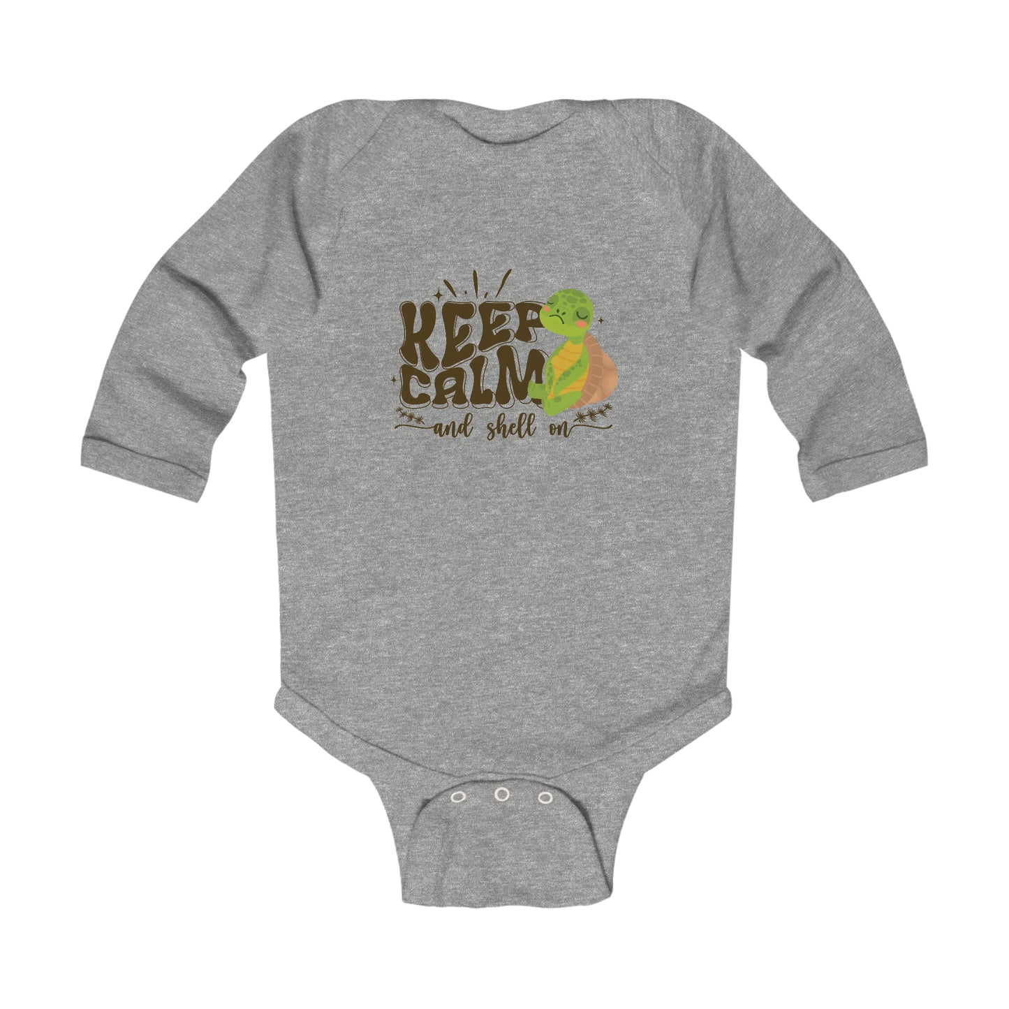 Infant Long Sleeve Bodysuit - Keep Calm and Shell On