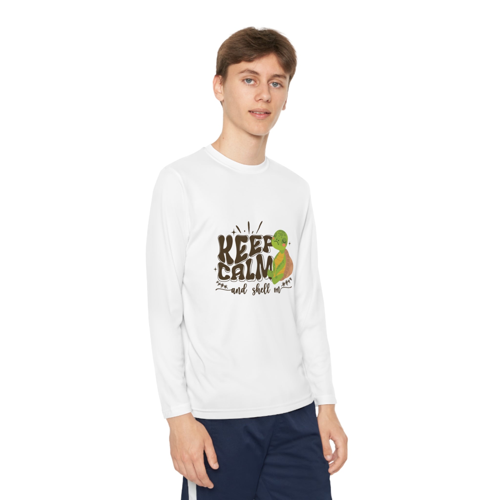 Youth Long Sleeve Competitor Tee - Keep Calm and Shell On