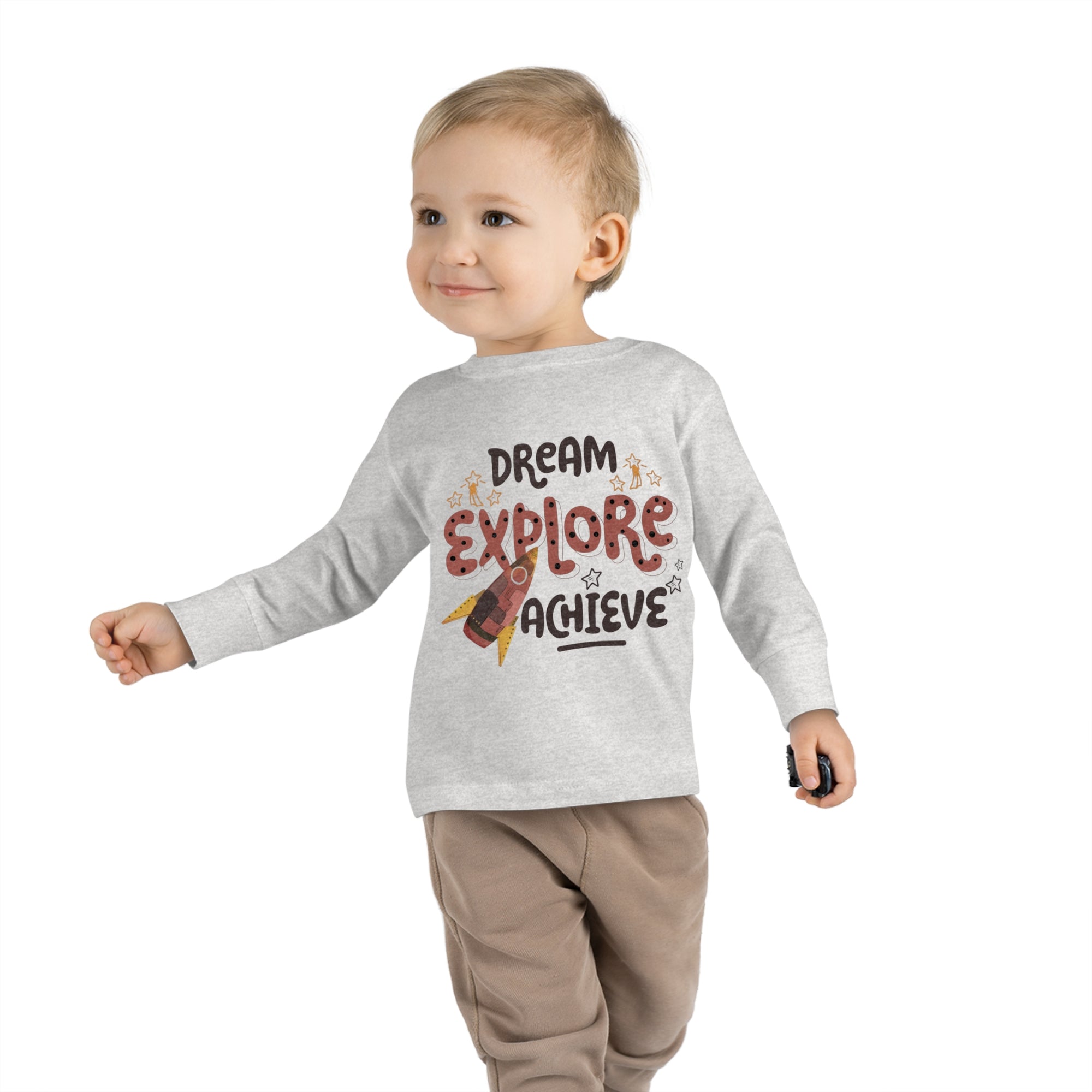 Toddler Long Sleeve Tee - Dream, Explore & Achieve