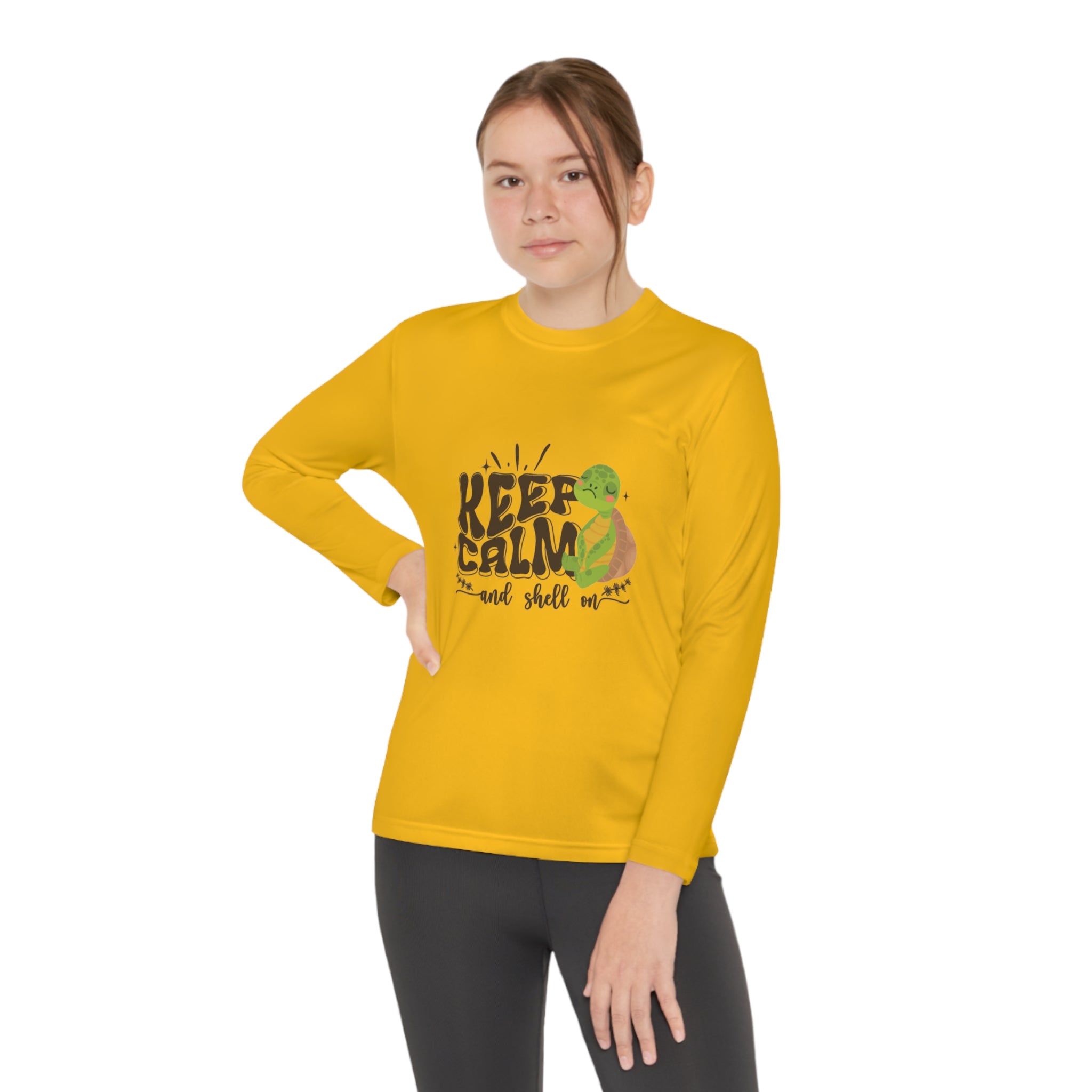 Youth Long Sleeve Competitor Tee - Keep Calm and Shell On