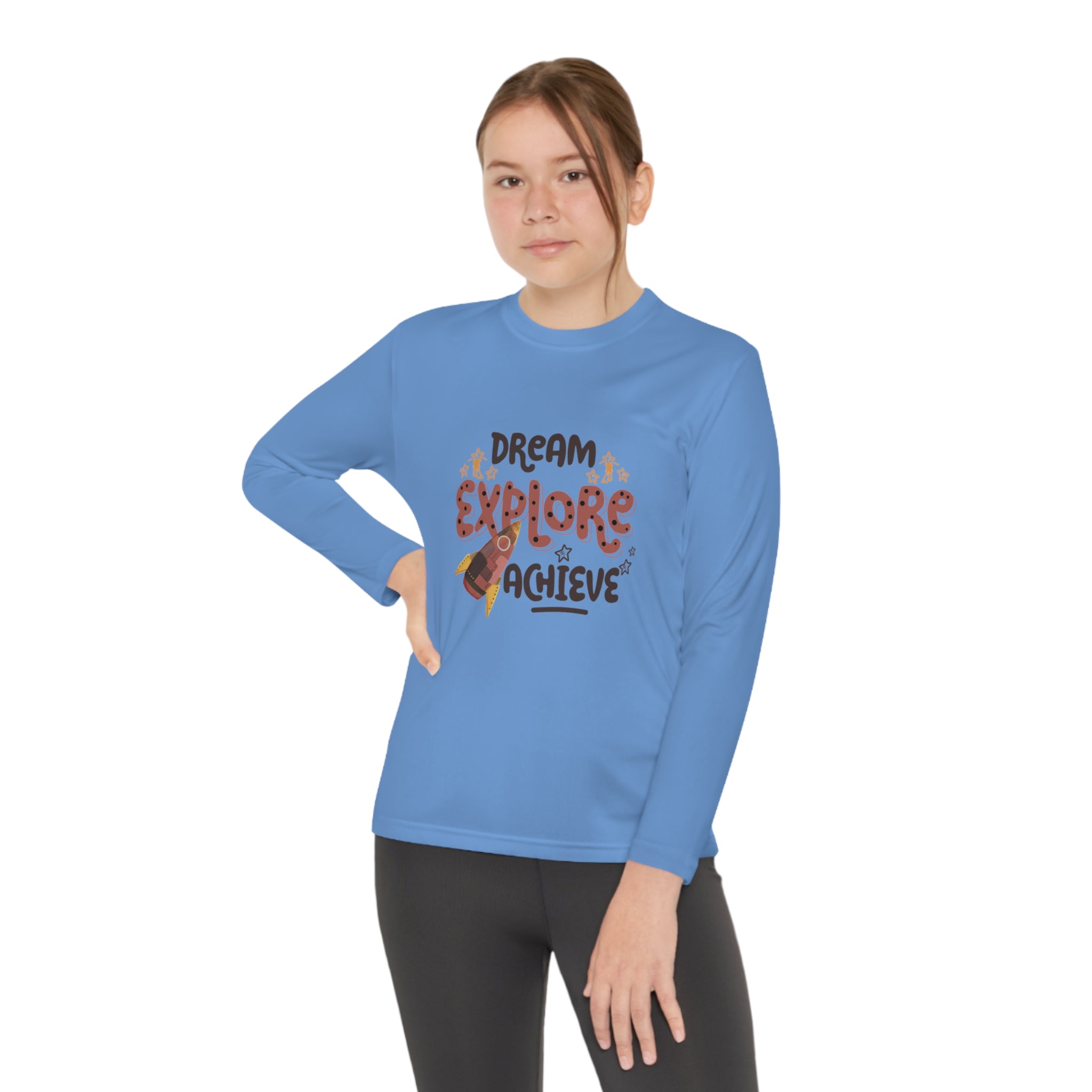 Youth Long Sleeve Competitor Tee - Dream, Explore, and Achieve