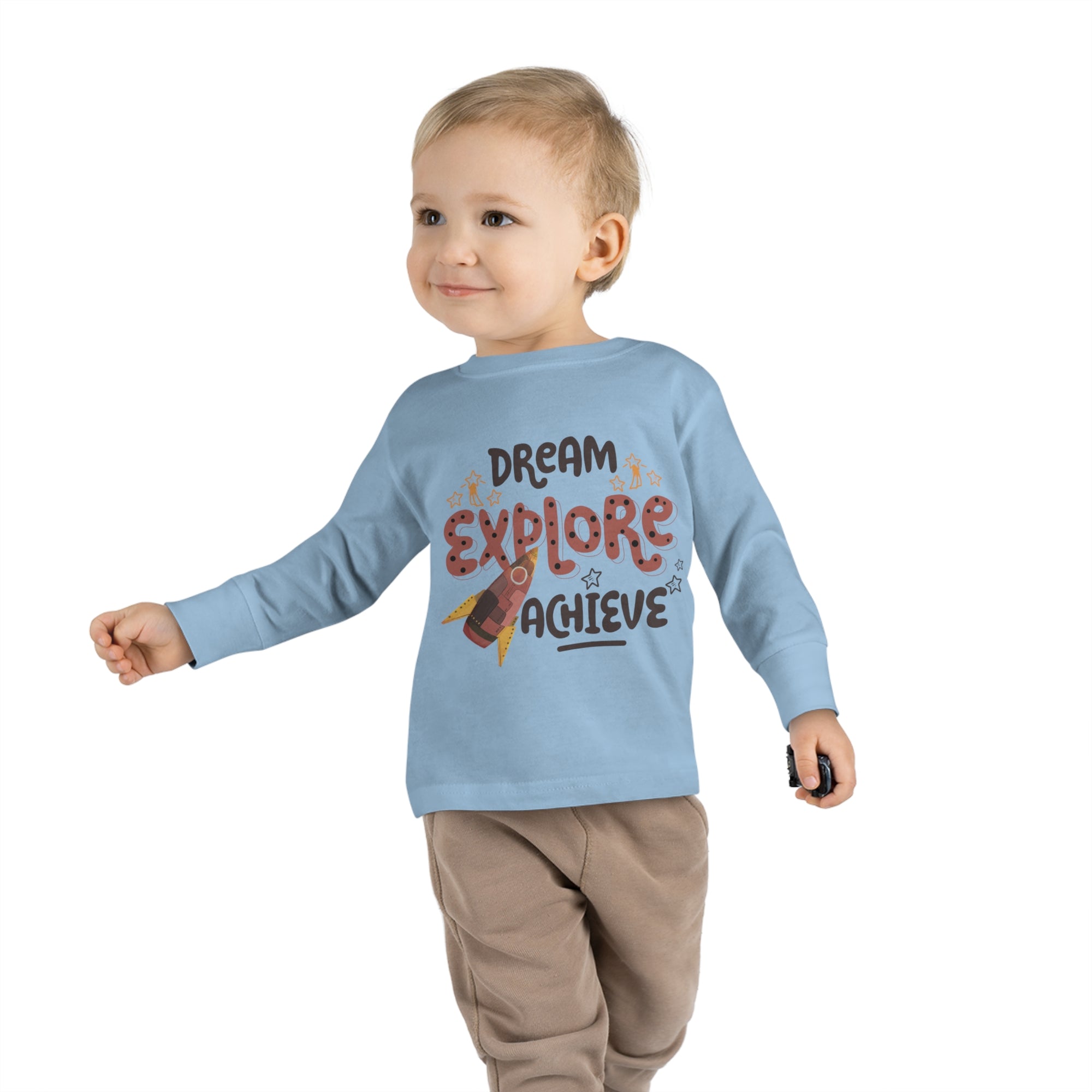 Toddler Long Sleeve Tee - Dream, Explore & Achieve