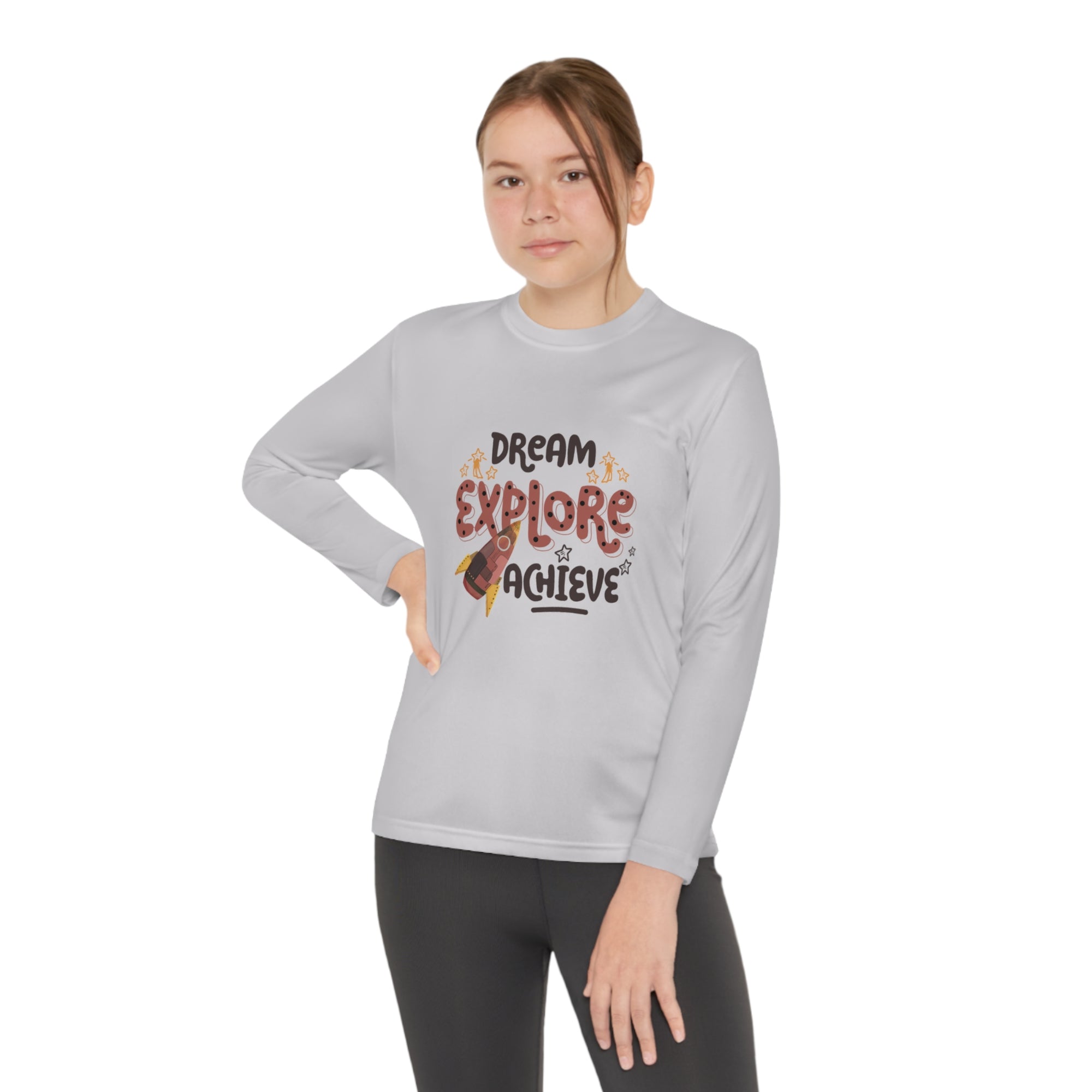 Youth Long Sleeve Competitor Tee - Dream, Explore, and Achieve