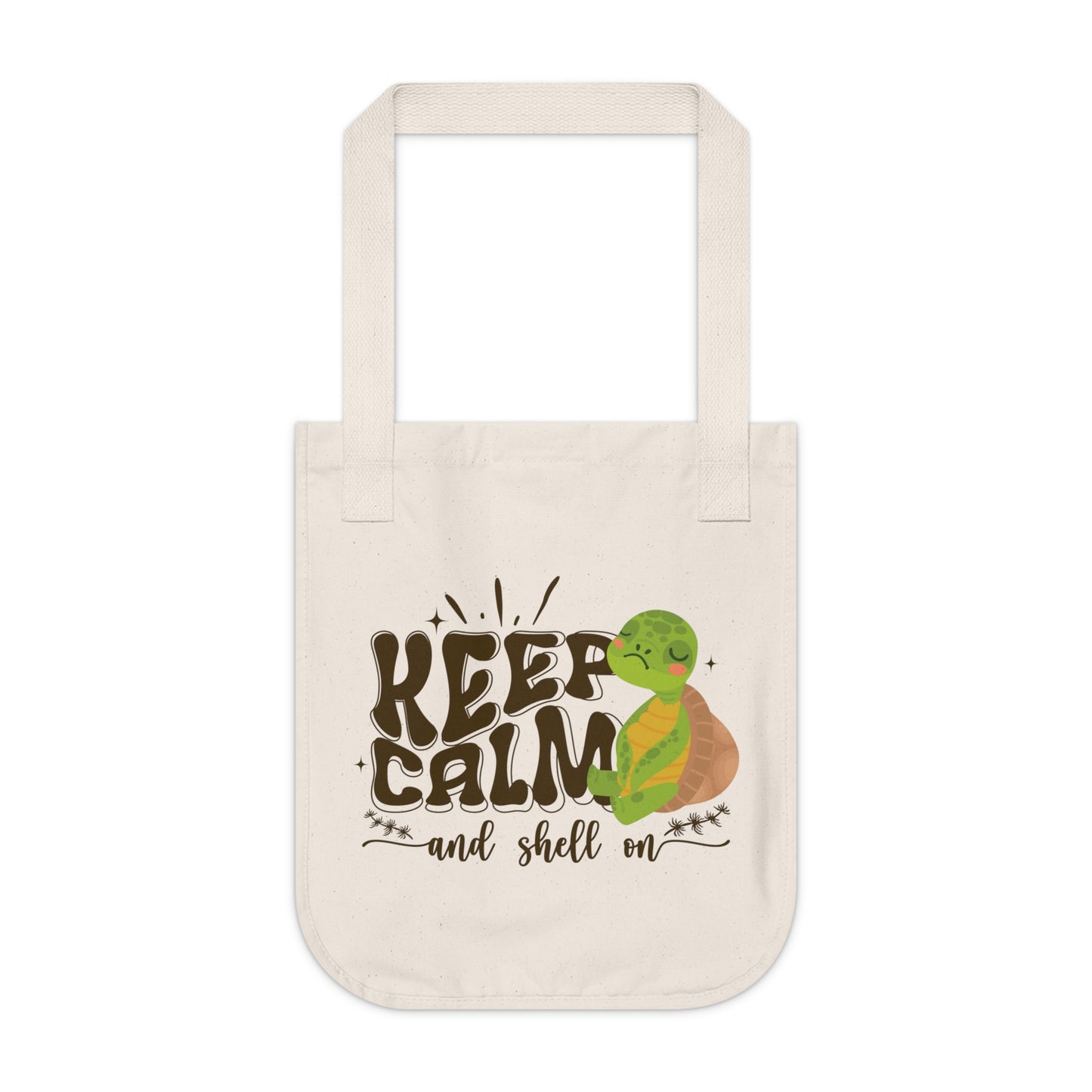 Organic Canvas Tote Bag - Keep Calm and Shell On