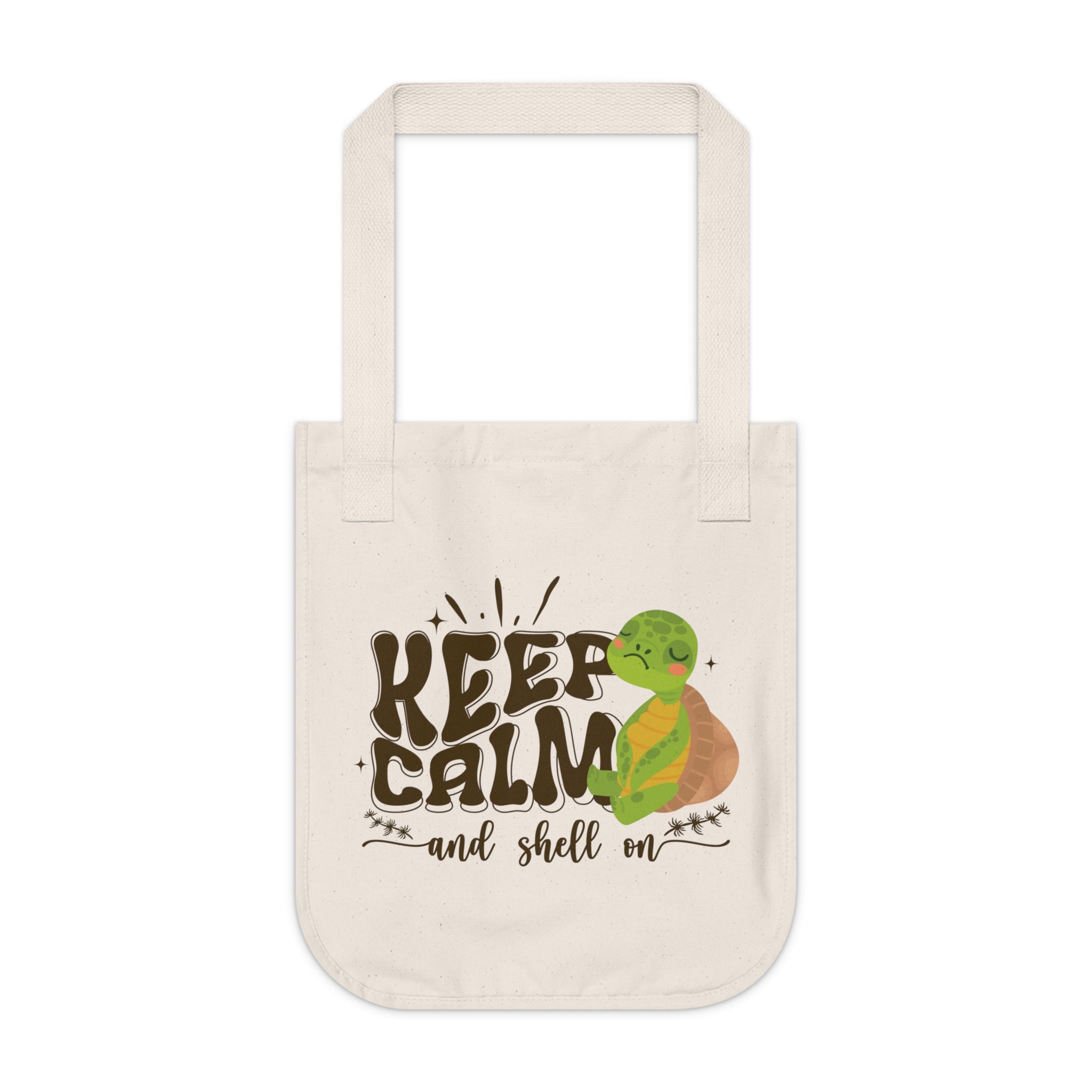 Organic Canvas Tote Bag - Keep Calm and Shell On